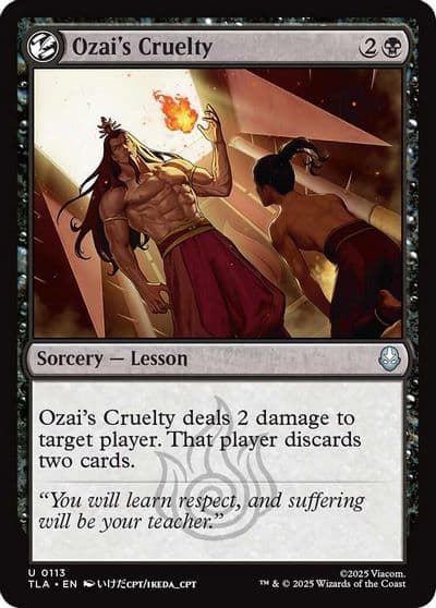 Ozais Cruelty Avatar: The Last Airbender Magic card