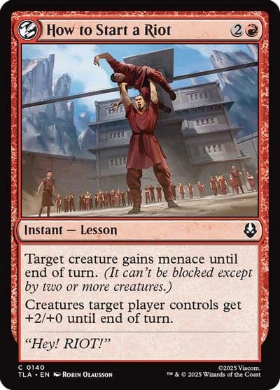 How to Start a Riot Avatar: The Last Airbender Magic card