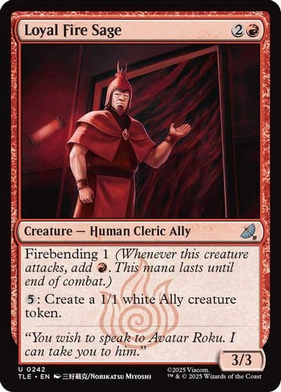 Loyal Fire Sage Avatar: The Last Airbender: Eternal-Legal Magic card