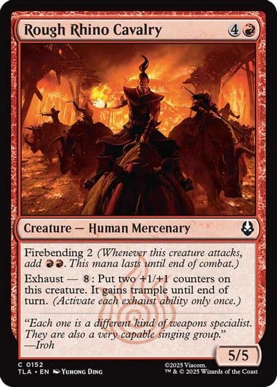 Rough Rhino Cavalry Avatar: The Last Airbender Magic card