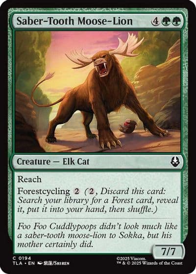 Saber Tooth Moose Lion Avatar: The Last Airbender Magic card