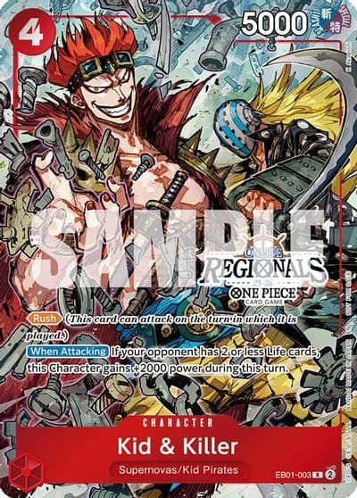 Kid and Killer Online Regional Participation Pack 2025 Vol2 One Piece Promotion Cards One Piece card