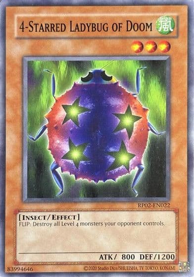 4 Starred Ladybug of Doom Retro Pack 2 (2020 Date Reprint) Yu-Gi-Oh! card