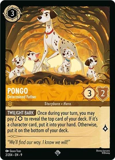 Pongo Determined Father Fabled Lorcana card