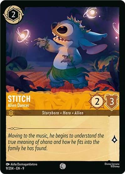 Stitch Alien Dancer Fabled Lorcana card