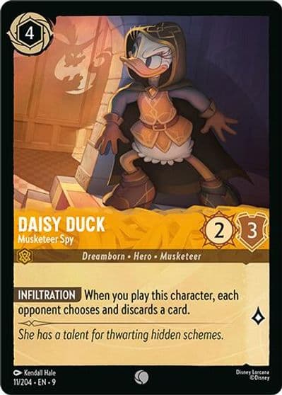 Daisy Duck Musketeer Spy Fabled Lorcana card