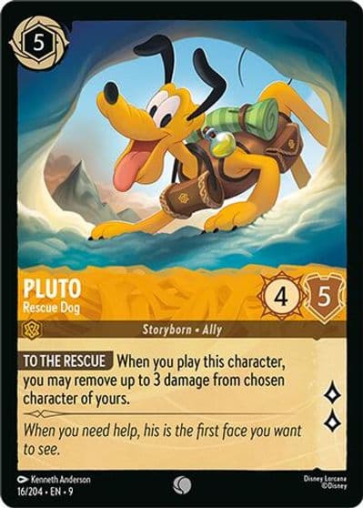 Pluto Rescue Dog Fabled Lorcana card