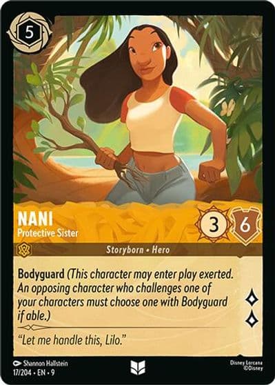 Nani Protective Sister Fabled Lorcana card