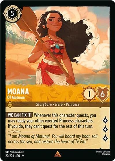 Moana Of Motunui Fabled Lorcana card
