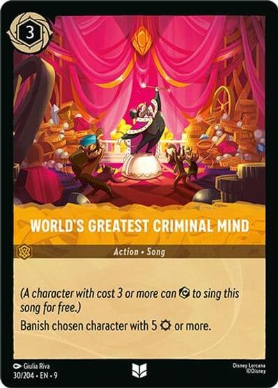 Worlds Greatest Criminal Mind Fabled Lorcana card