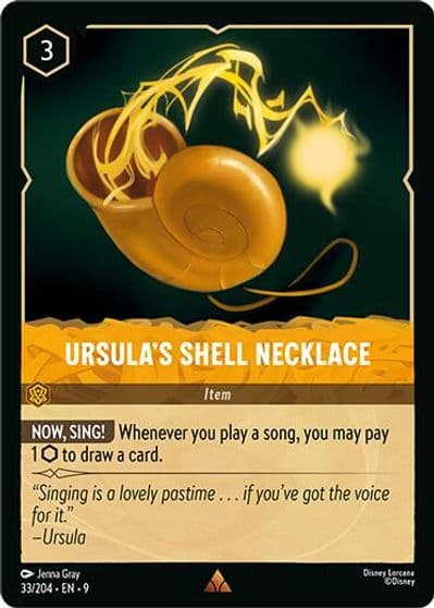 Ursulas Shell Necklace Fabled Lorcana card
