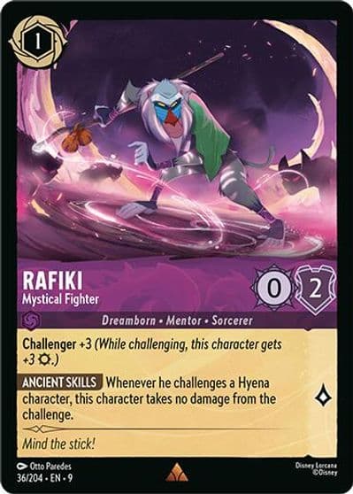 Rafiki Mystical Fighter Fabled Lorcana card