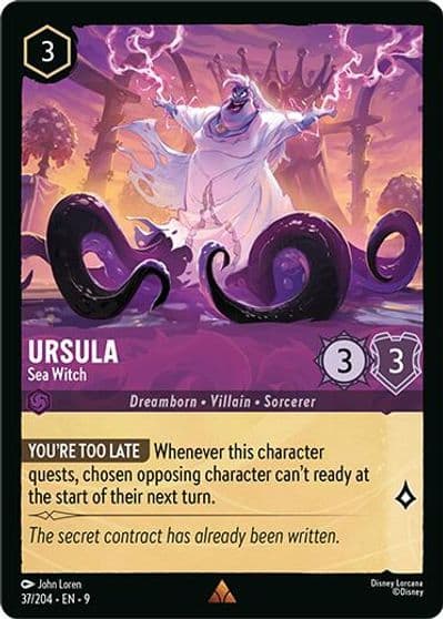 Ursula Sea Witch Fabled Lorcana card