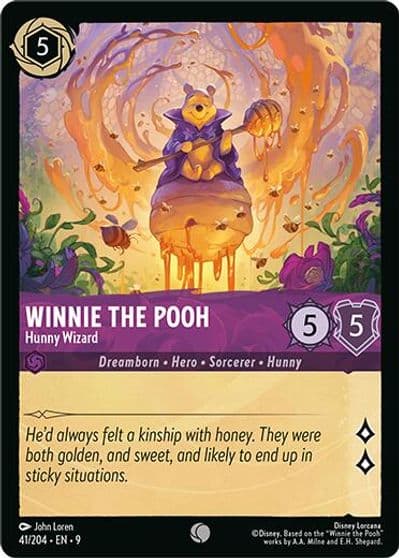 Winnie the Pooh Hunny Wizard Fabled Lorcana card