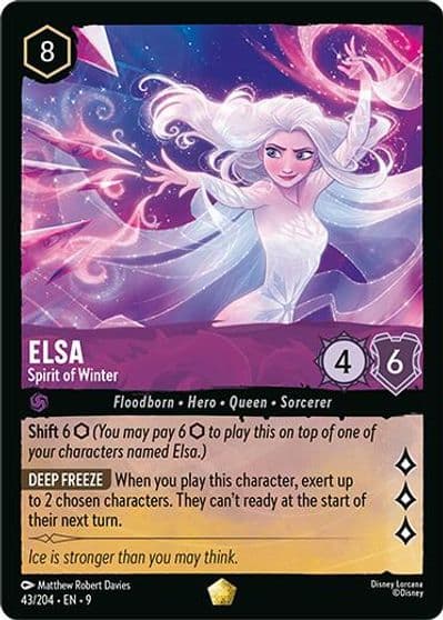 Elsa Spirit of Winter Fabled Lorcana card