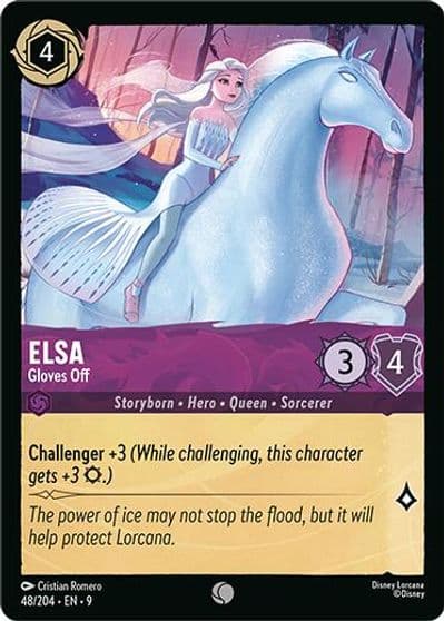 Elsa Gloves Off Fabled Lorcana card