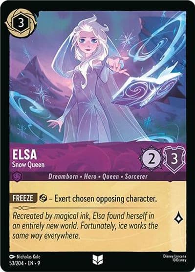 Elsa Snow Queen Fabled Lorcana card