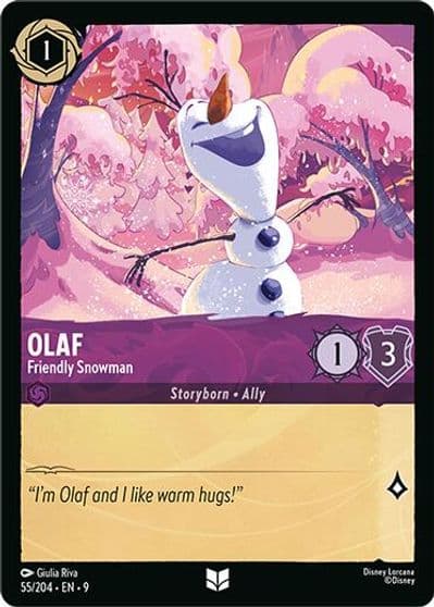 Olaf Friendly Snowman Fabled Lorcana card