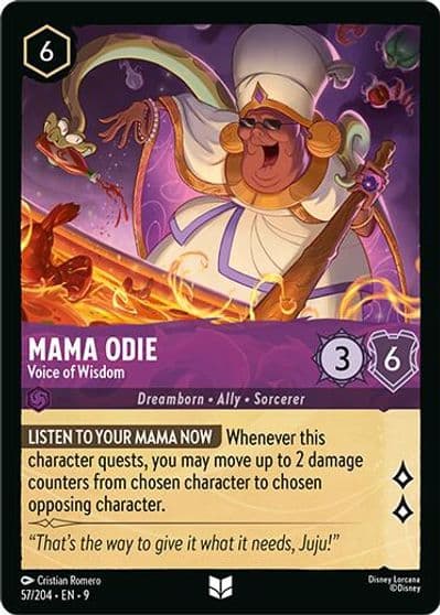 Mama Odie Voice of Wisdom Fabled Lorcana card