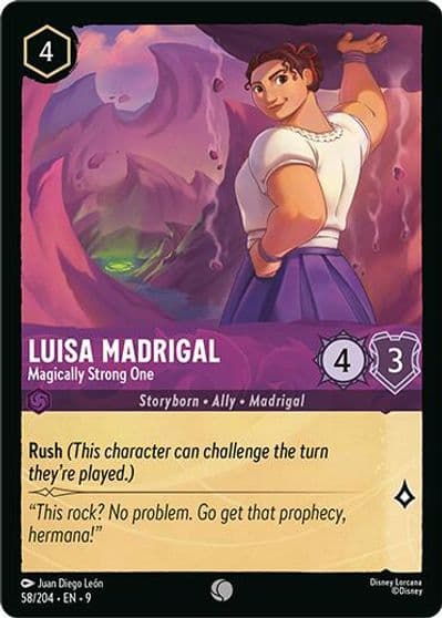 Luisa Madrigal Magically Strong One Fabled Lorcana card