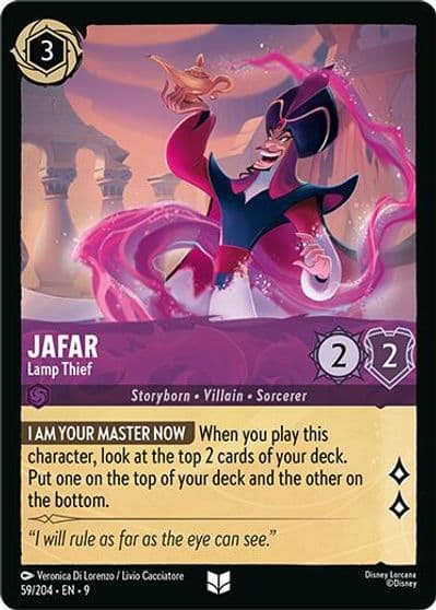 Jafar Lamp Thief Fabled Lorcana card