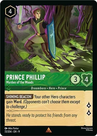 Prince Phillip Warden of the Woods Fabled Lorcana card