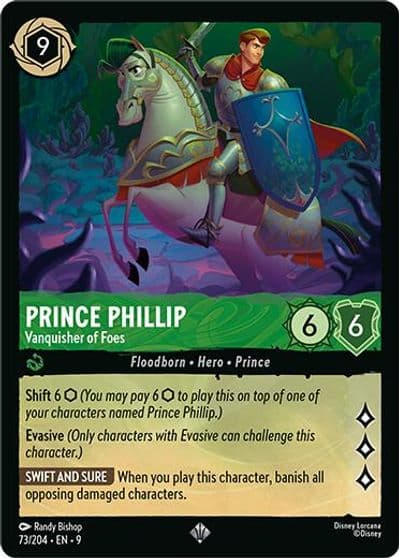 Prince Phillip Vanquisher of Foes Fabled Lorcana card