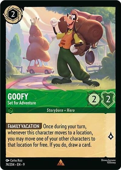 Goofy Set for Adventure Fabled Lorcana card