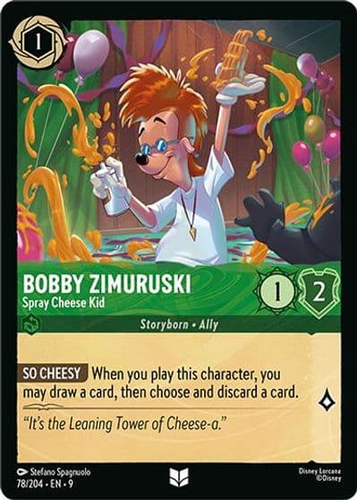 Bobby Zimuruski Spray Cheese Kid Fabled Lorcana card