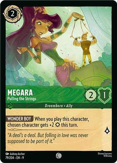 Megara Pulling the Strings Fabled Lorcana card