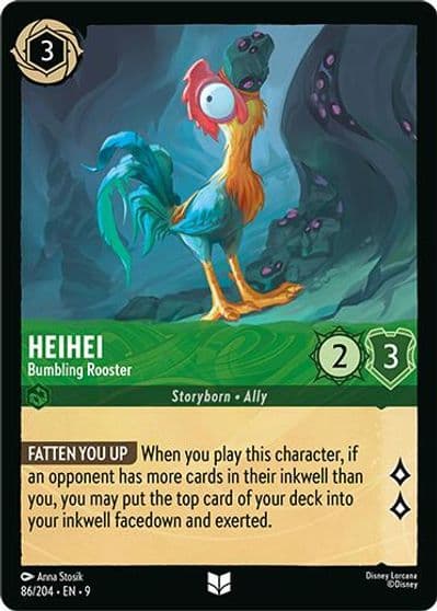 Heihei Bumbling Rooster Fabled Lorcana card