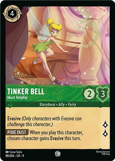 Tinker Bell Most Helpful Fabled Lorcana card