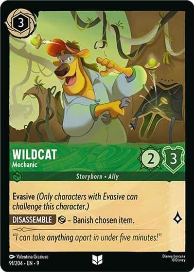 Wildcat Mechanic Fabled Lorcana card