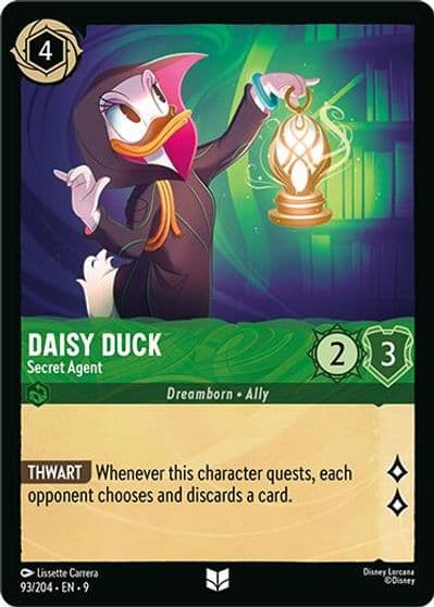 Daisy Duck Secret Agent Fabled Lorcana card