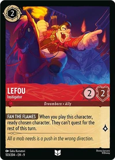 LeFou Instigator Fabled Lorcana card