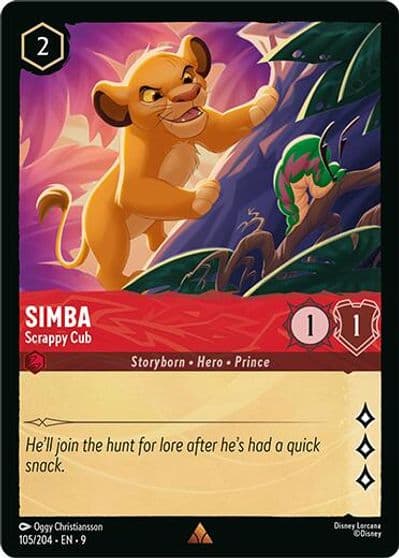 Simba Scrappy Cub Fabled Lorcana card