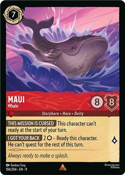 Maui Whale Fabled Lorcana card