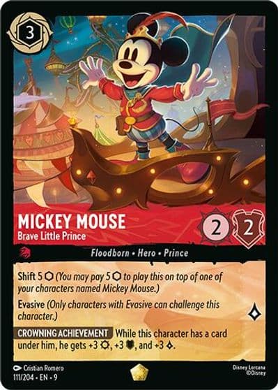 Mickey Mouse - Brave Little Prince Fabled Lorcana card