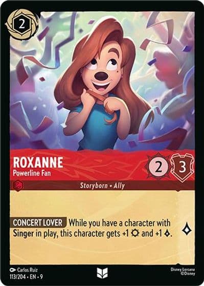 Roxanne Powerline Fan Fabled Lorcana card