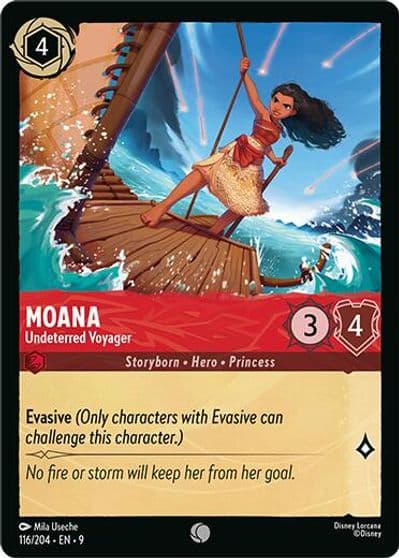 Moana Undeterred Voyager Fabled Lorcana card
