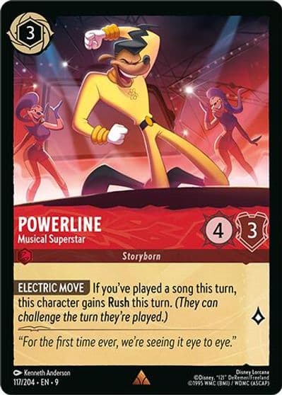 Powerline Musical Superstar Fabled Lorcana card