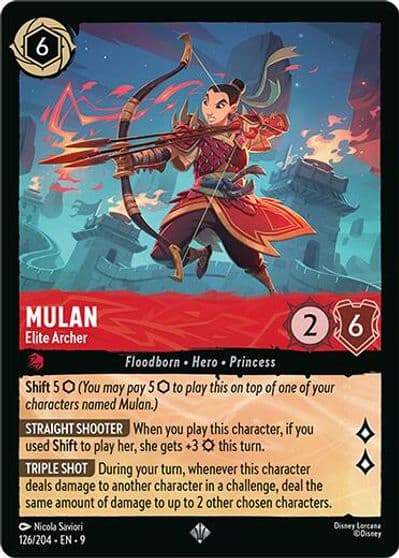 Mulan Elite Archer Fabled Lorcana card