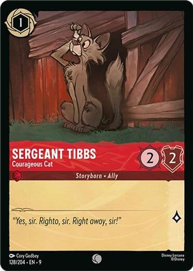 Sergeant Tibbs Courageous Cat Fabled Lorcana card