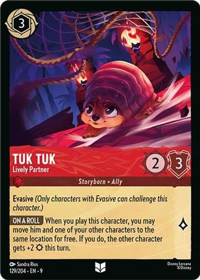 Tuk Tuk Lively Partner Fabled Lorcana card