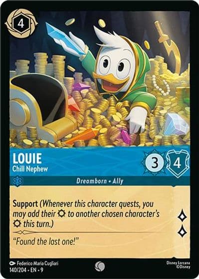Louie Chill Nephew Fabled Lorcana card