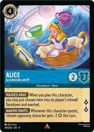 Alice Accidentally Adrift Fabled Lorcana card