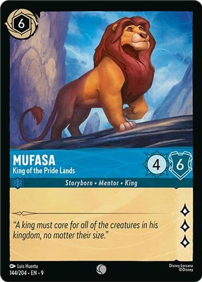 Mufasa King of the Pride Lands Fabled Lorcana card