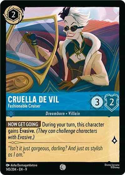 Cruella De Vil Fashionable Cruiser Fabled Lorcana card