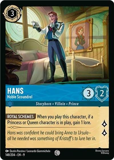 Hans Noble Scoundrel Fabled Lorcana card