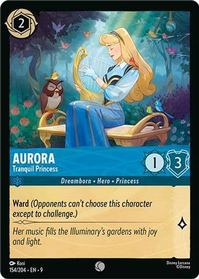Aurora Tranquil Princess Fabled Lorcana card